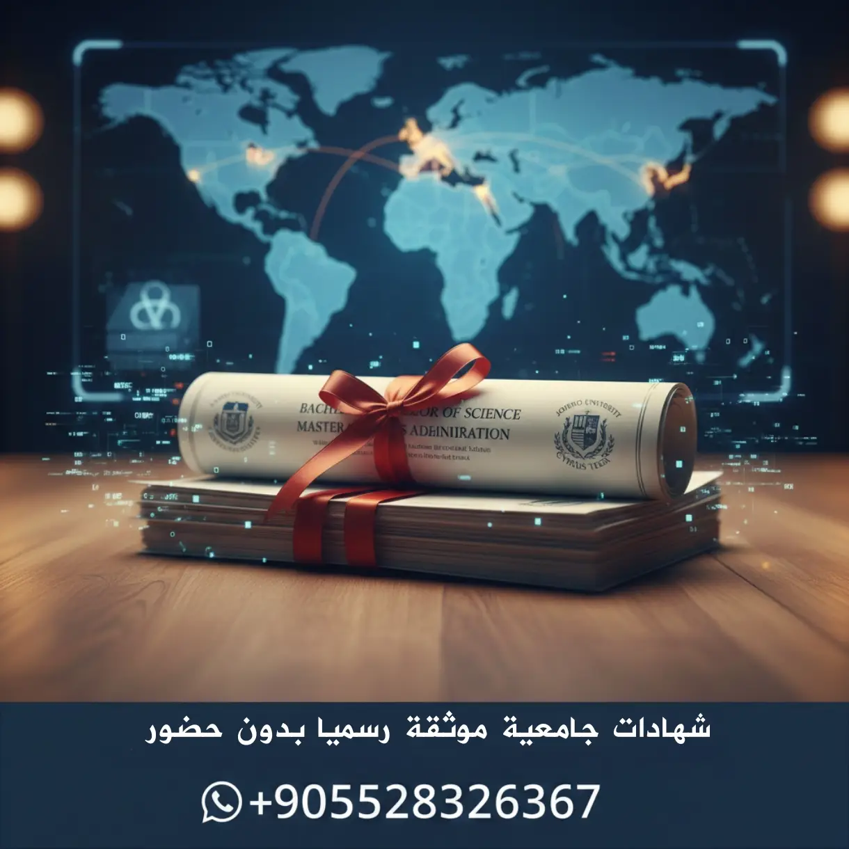 ​احصل على شهادتك الجامعية (بكالوريوس، ماجستير، دكتوراه) معتمدة وموثقة فوراً
